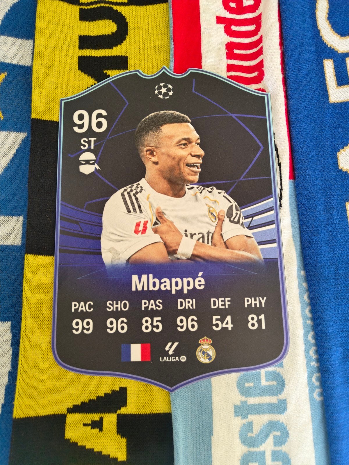 Voetbalkaartje (37cmx25cm) - Kylian Mbappé, Ophalen of Verzenden, Zo goed als nieuw, Plaatje