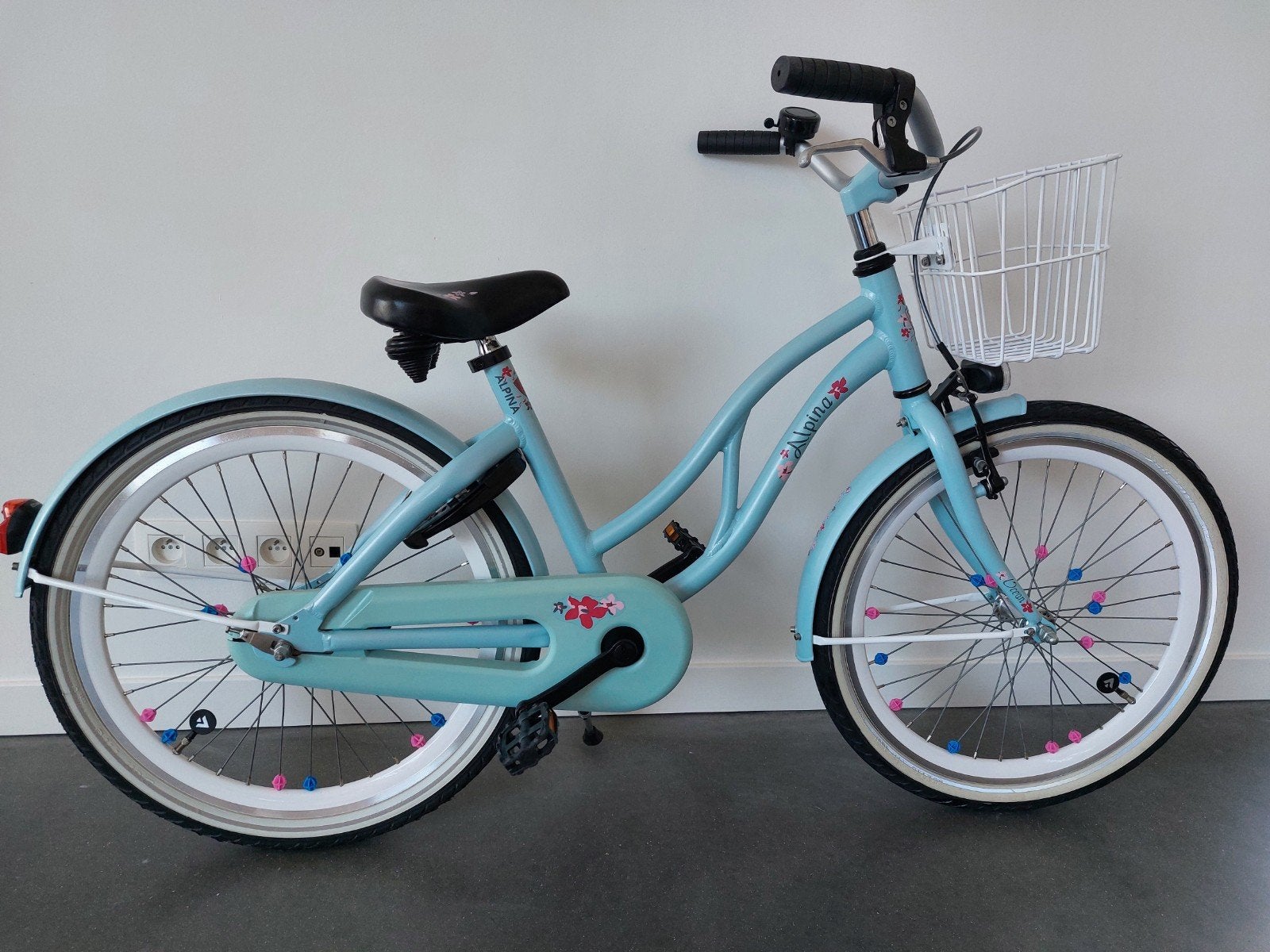 Alpina ocean meisjesfiets 22inch, Frein à rétropédalage, Comme neuf, Frein à main, Alpina ocean