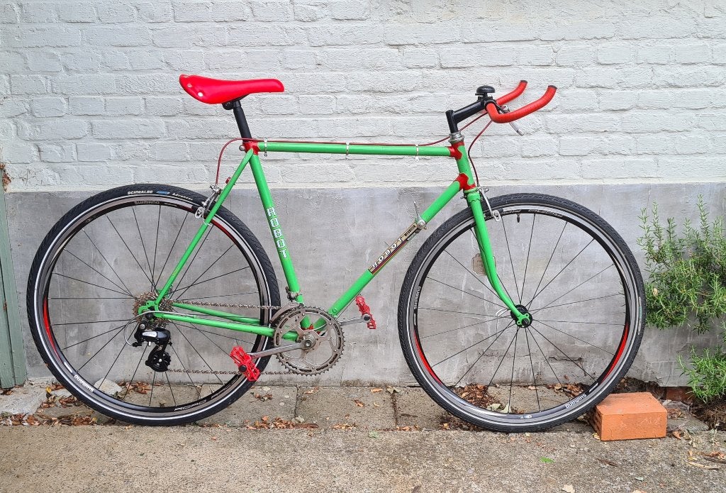 Vintage fiets groen rood, merk: Robot, 51 à 55 cm, Enlèvement, Années 60 ou plus récent