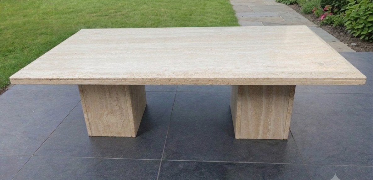 travertin salontafel, Ophalen