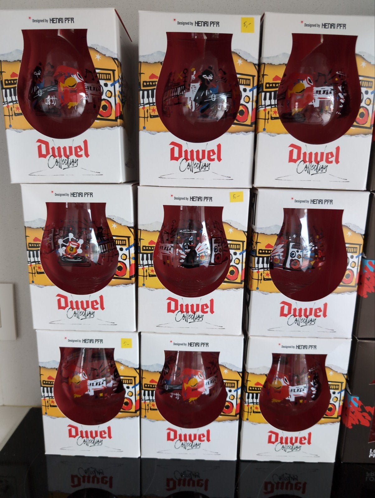 Duvel glazen Henri PFR, Verzamelen, Ophalen of Verzenden, Duvel