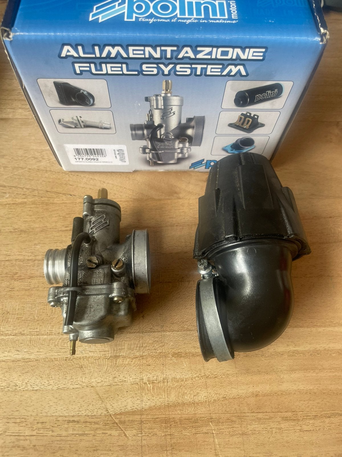 Polini CP 21 Carburetor / Intake Kit – Minarelli Horizontal, Ophalen of Verzenden, Gebruikt, Carburateur