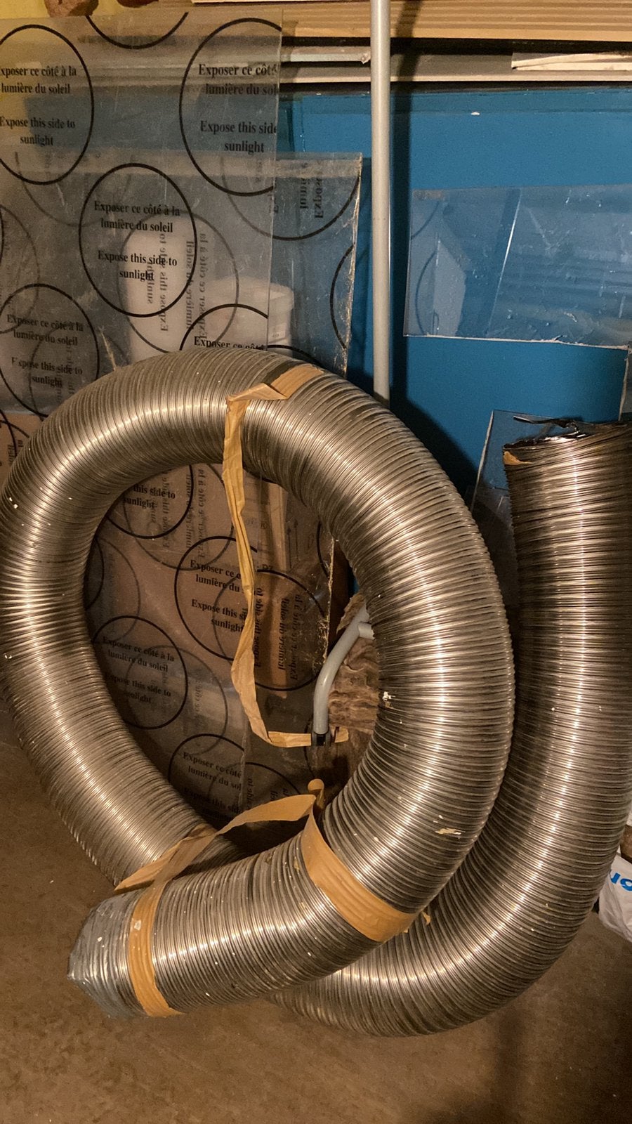 Dubbel wandigd pvc buis voor kachel 3m, Ophalen, Zo goed als nieuw, PVC
