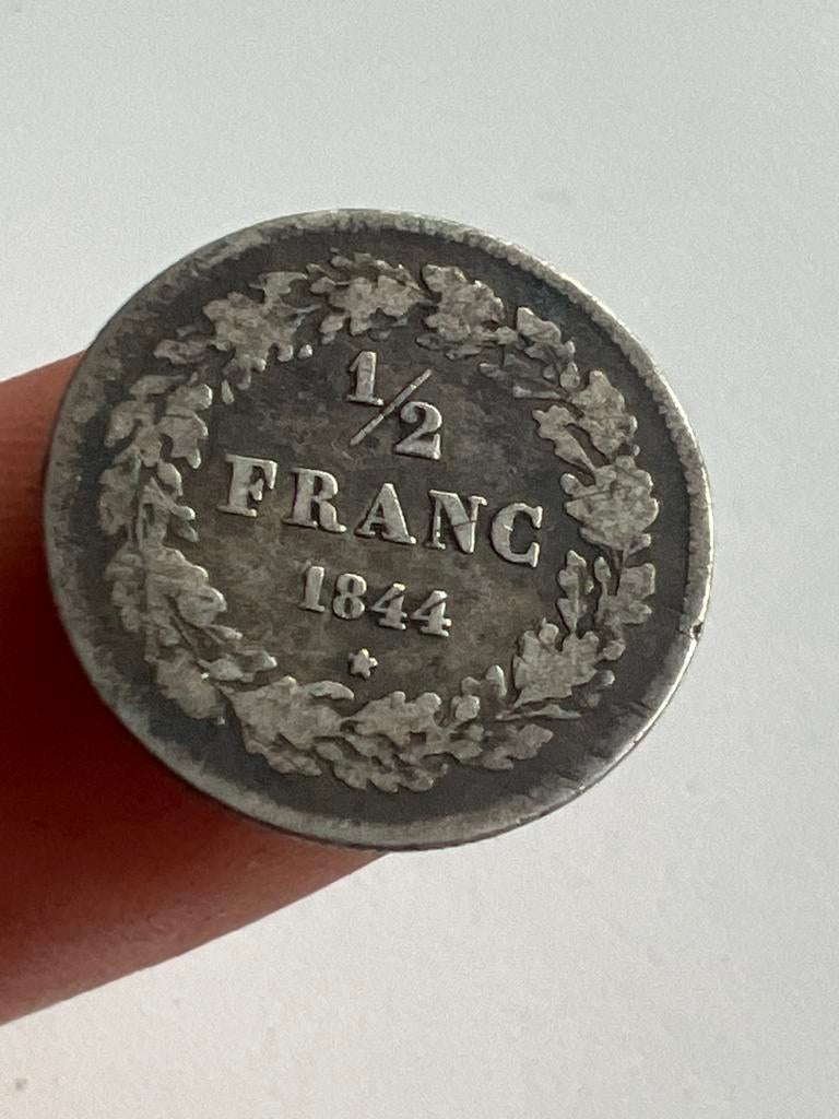 Belgie 1/2 Franc 1844 * zilver, Ophalen, Zilver