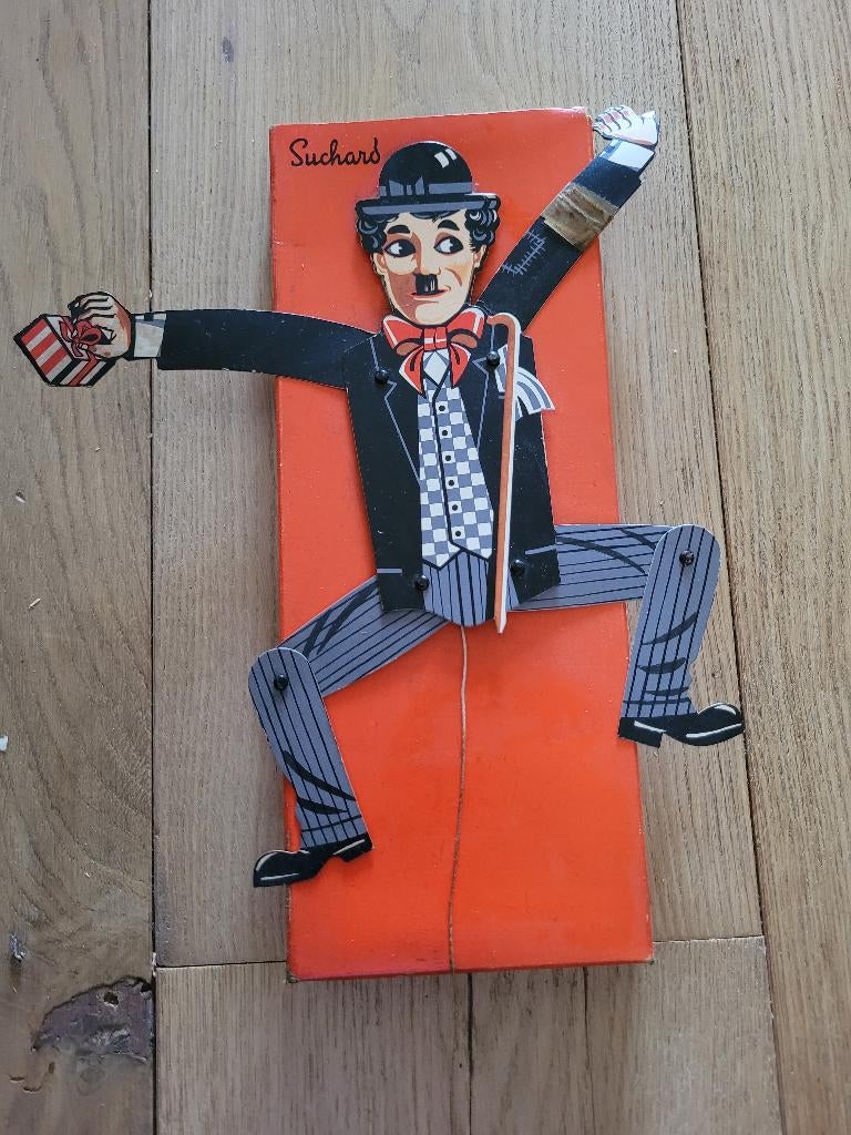 Vintage Suchard Charlie Chaplin chocoladedoos, Enlèvement, Utilisé, Humain