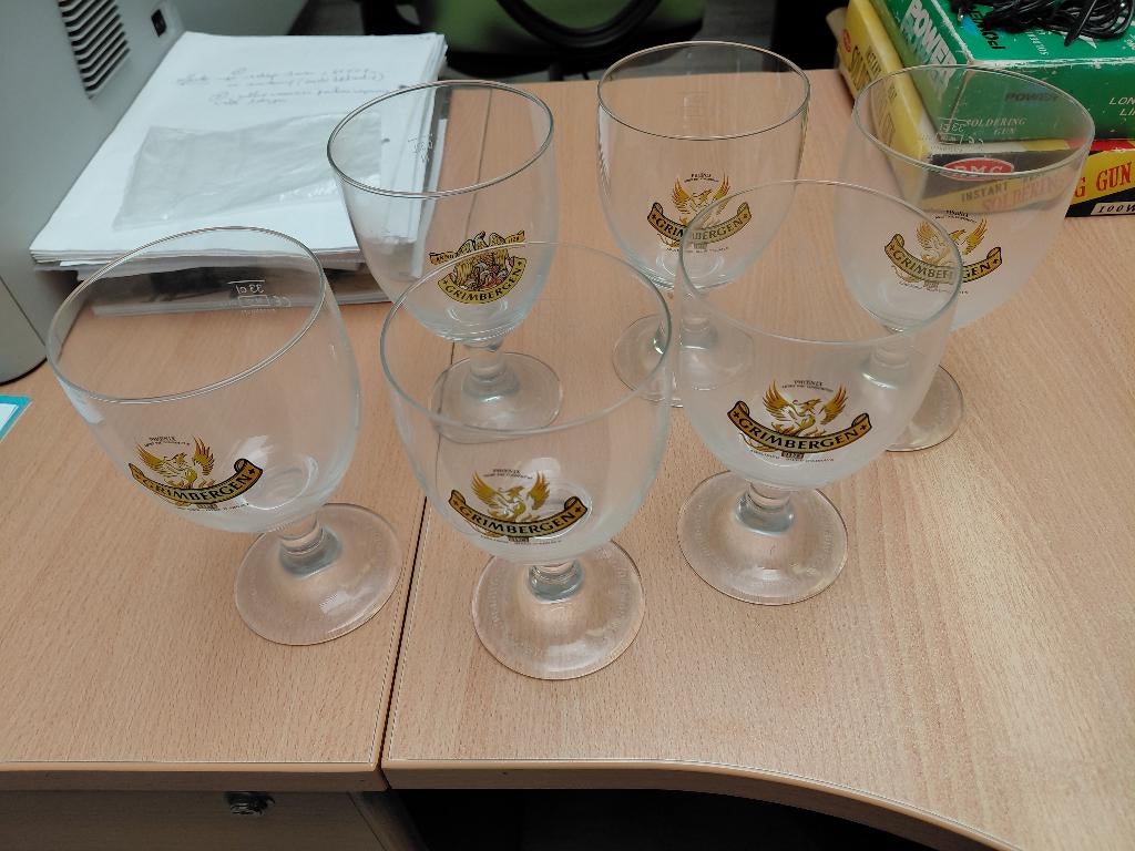 grimbergen glazen, Verzamelen, Ophalen of Verzenden, Gebruikt, Bierglas