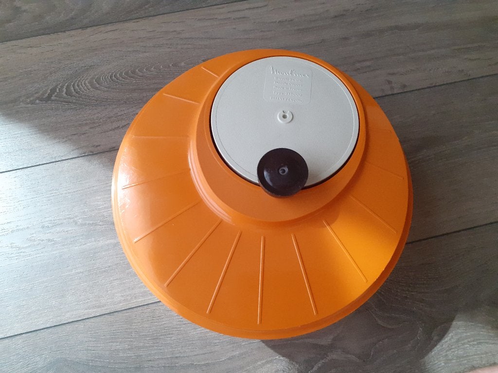 Vintage slacentrifuge Moulinex, Kunststof, Ophalen of Verzenden, Overige merken, Oranje