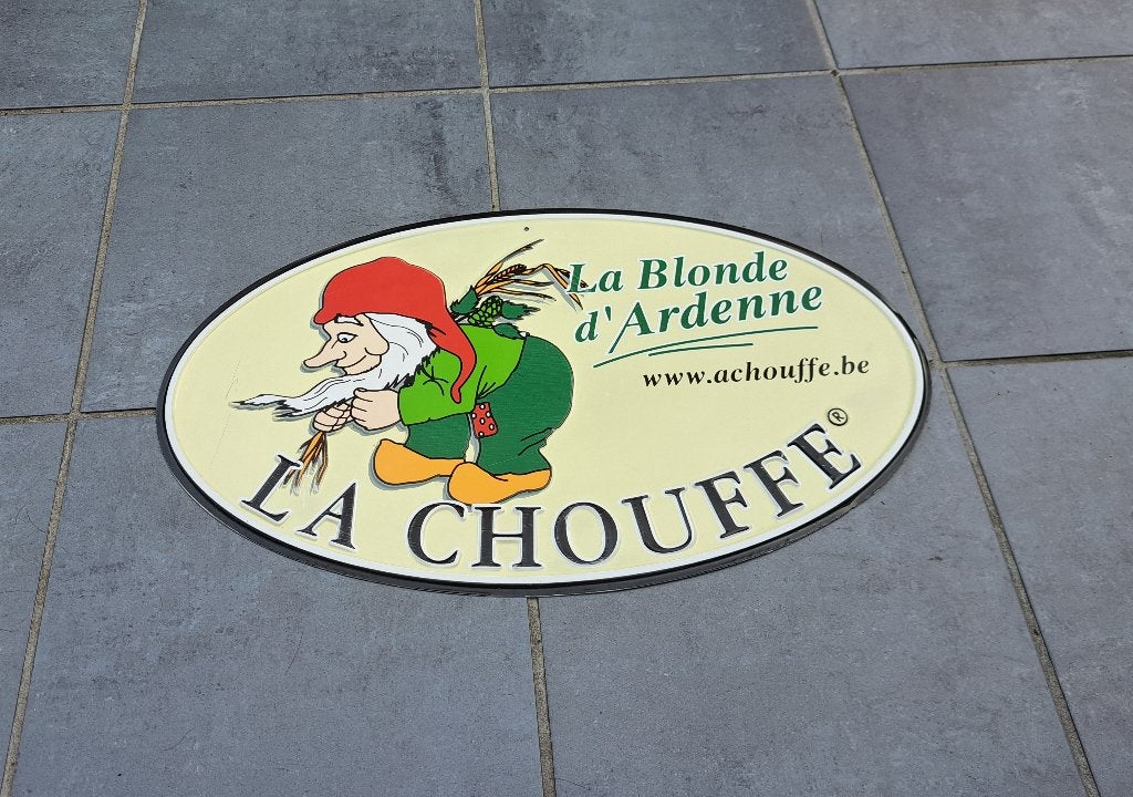 Publicité La Chouffe La Blonde d'Ardenne, Enlèvement ou Envoi, Utilisé, Panneau publicitaire