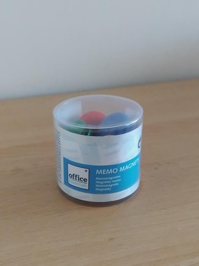 Doosje memomagneten – Diverse kleuren, Diversen, Bureau-accessoires, Nieuw, Ophalen