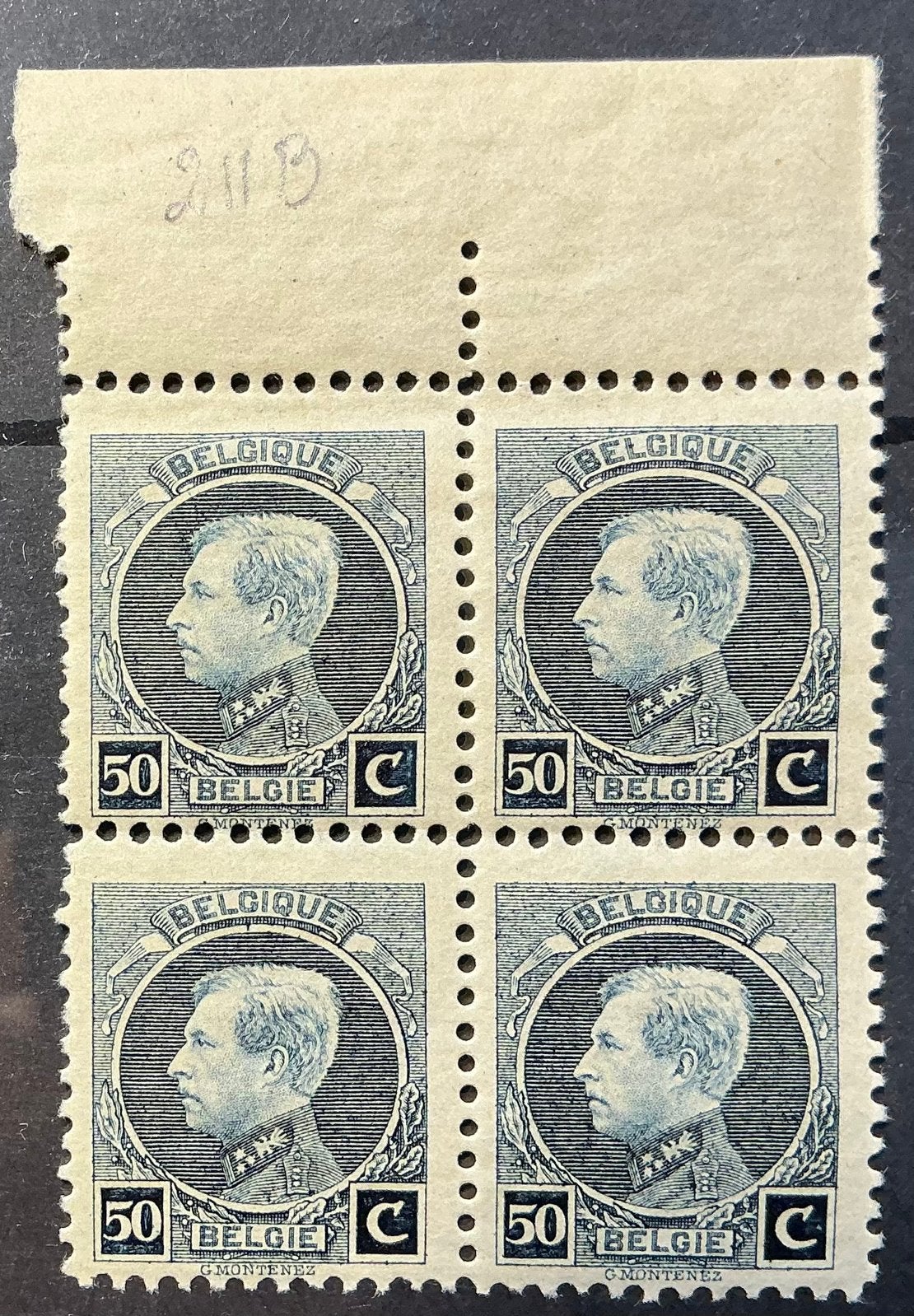 LOT 669. OBP: 211B. MONTENEZ klein. MNH. Blok., Koninklijk huis, Orginele gom, Ophalen of Verzenden, Postfris