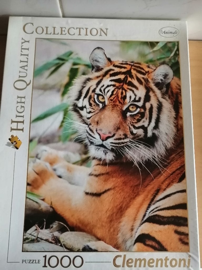 Puzzle Clementoni 1000 pièces Tigre de Sumatra, Enlèvement ou Envoi, Puzzle