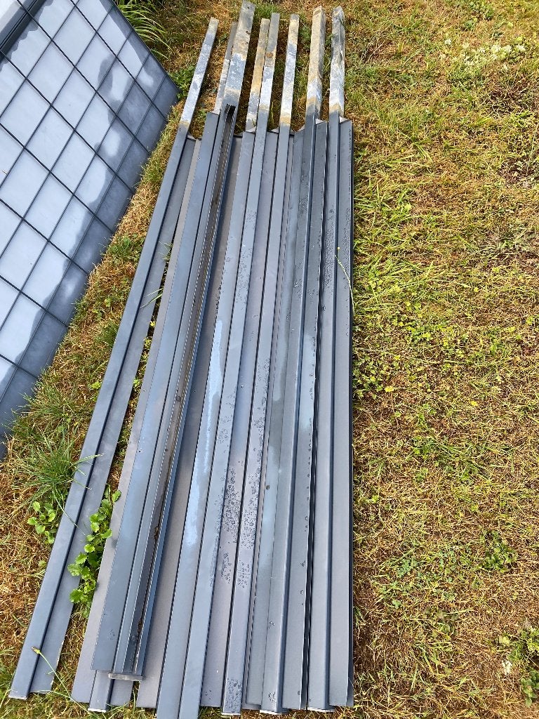 Afsluiting/board, Jardin & Terrasse, Écrans de jardin, 200 cm ou plus, Comme neuf, Synthétique, Enlèvement
