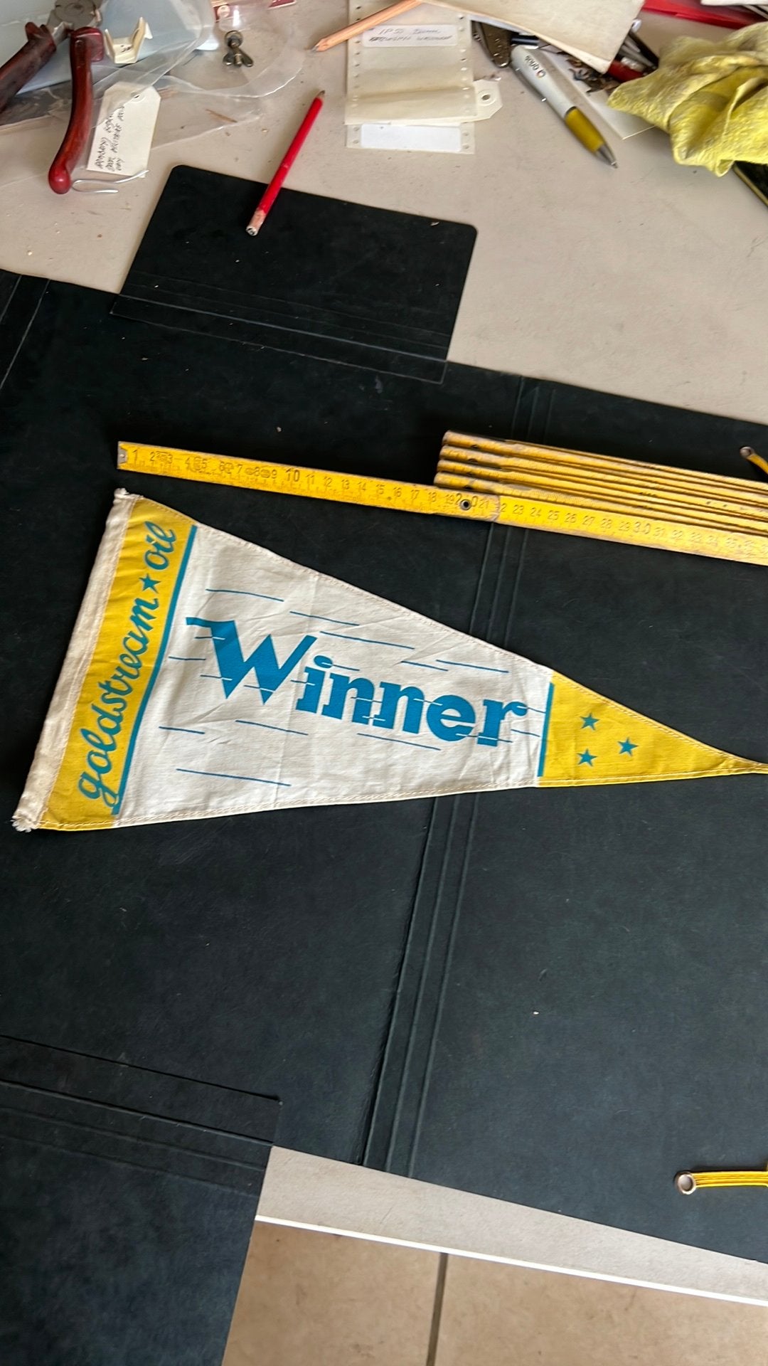 Drapeau de vélo Goldstream Oil Rare, Collections, Enlèvement ou Envoi
