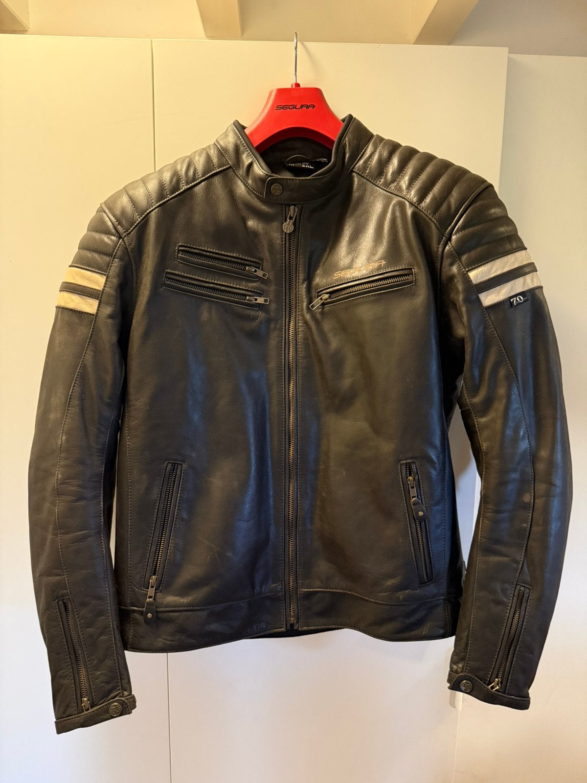 Segura leren motorjas maat XXL, Motoren, Ophalen, Tweedehands, Heren, Jas | leer