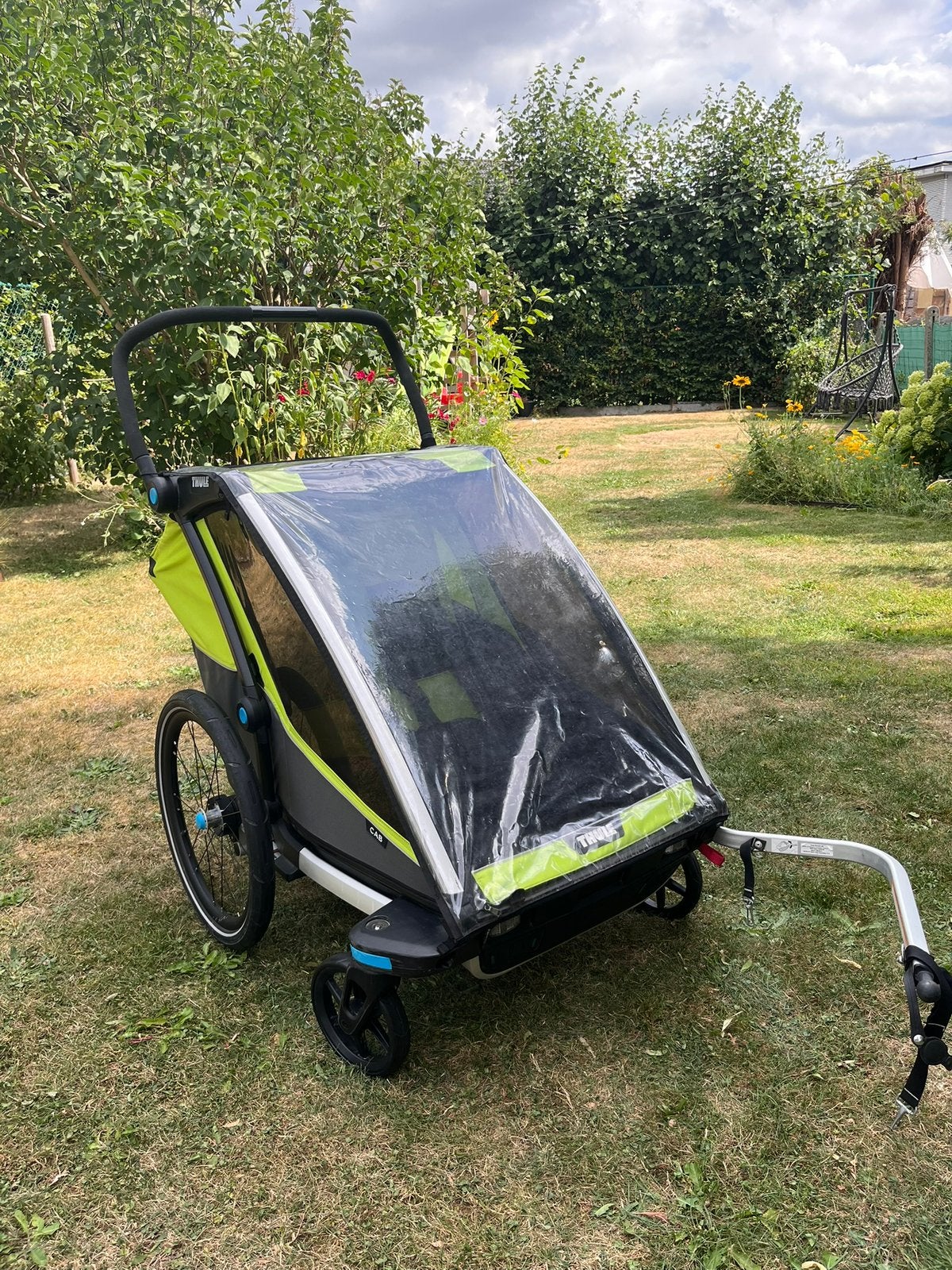 Fietskar Thule Chariot Cab 2, Fietsen en Brommers, Fietsaccessoires | Aanhangwagens en Karren, Ophalen, Zo goed als nieuw, Kinderkar