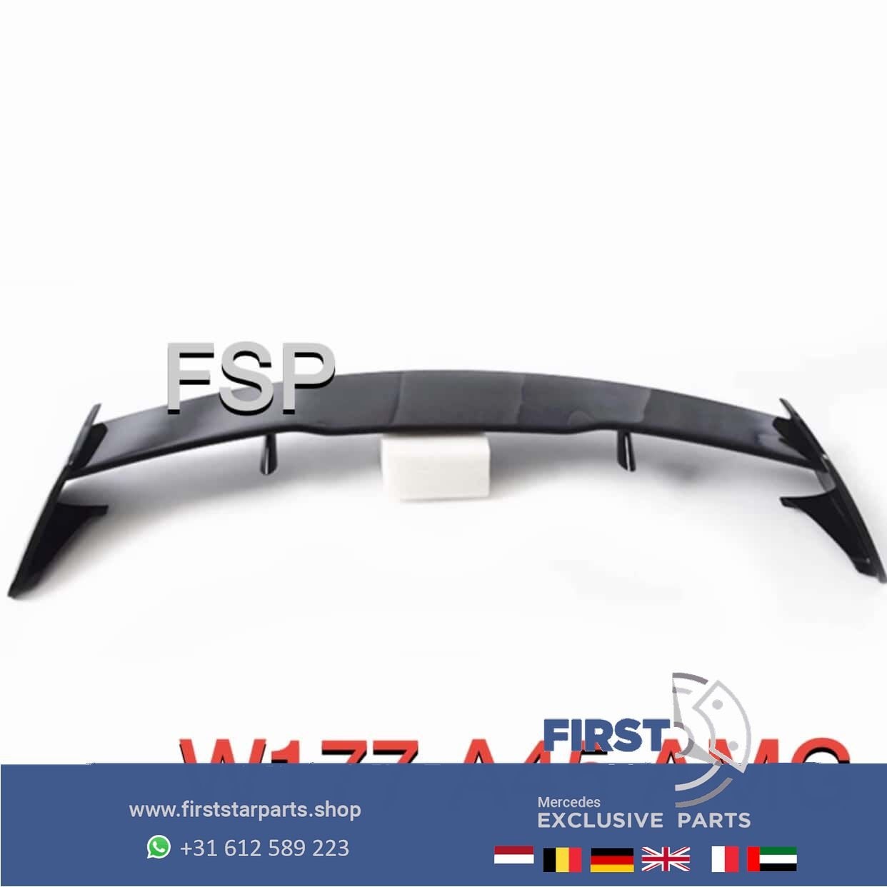 W177 A45 AMG DAK SPOILER Mercedes A Klasse 2018-2022 ZWART D, Gebruikt, Ophalen of Verzenden, Achter, -