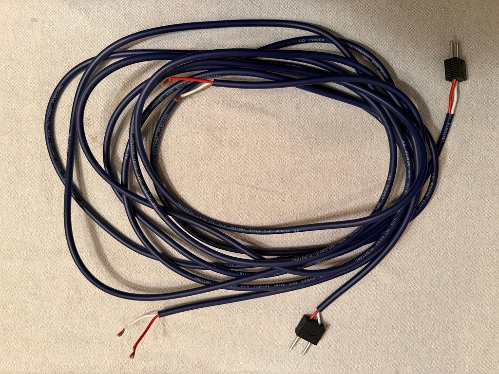 audio kabel luidsprekerkabel hq OFC 2x1,5mm 2 x 4 meter, Enlèvement, Utilisé, 2 à 5 mètres, Câble de haut-parleur