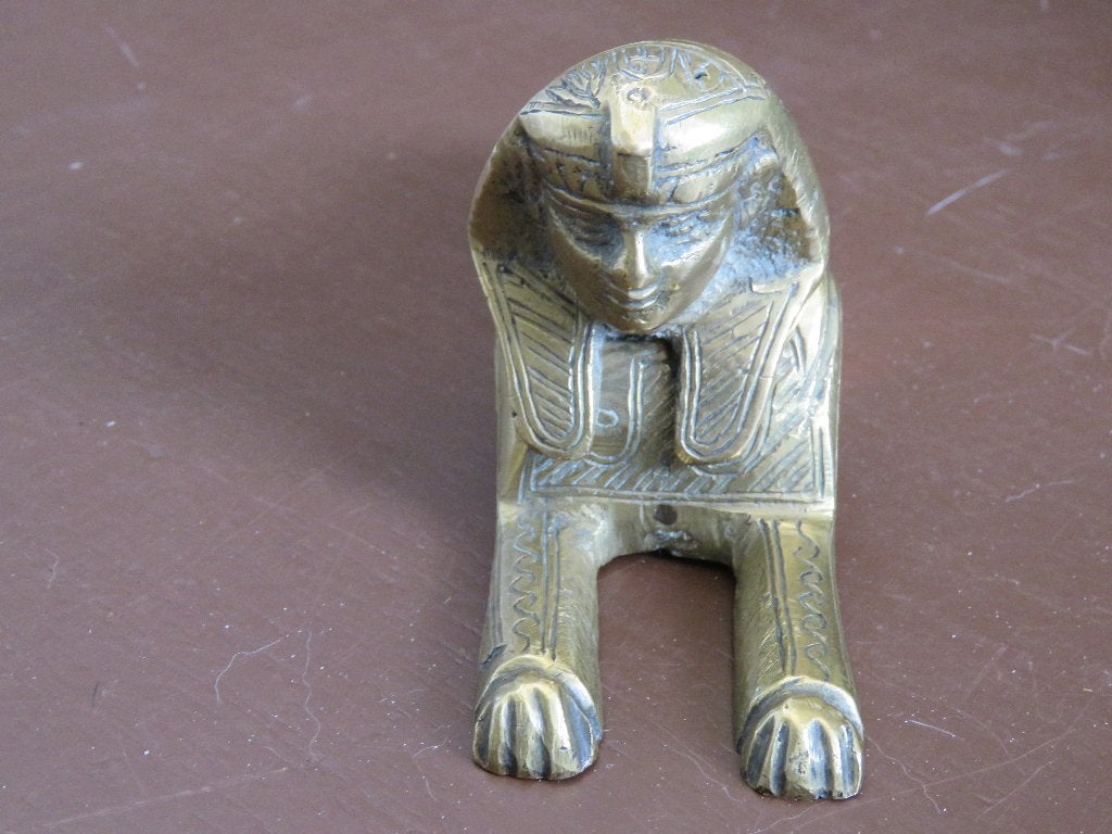 Messing Sphinx inktpot jaren 20, Antiek en Kunst, Ophalen of Verzenden