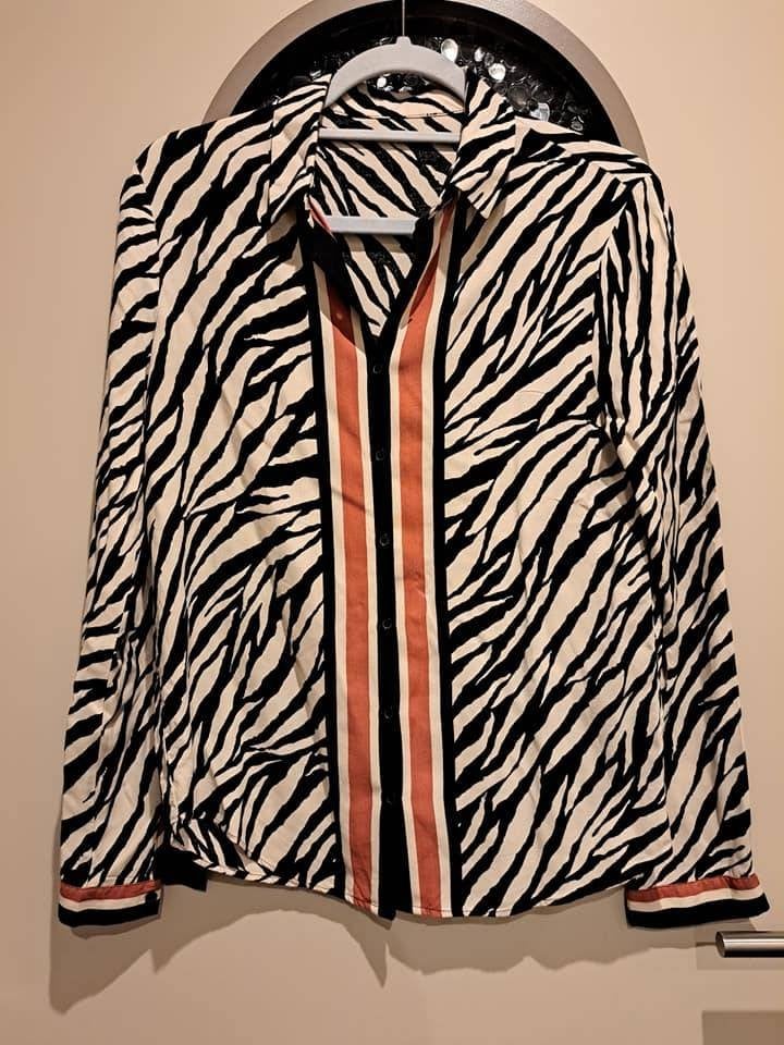 Blouse zebra, lange mouw, M, Kleding | Dames, Blouses en Tunieken, Ophalen of Verzenden, Zo goed als nieuw, Maat 38/40 (M)