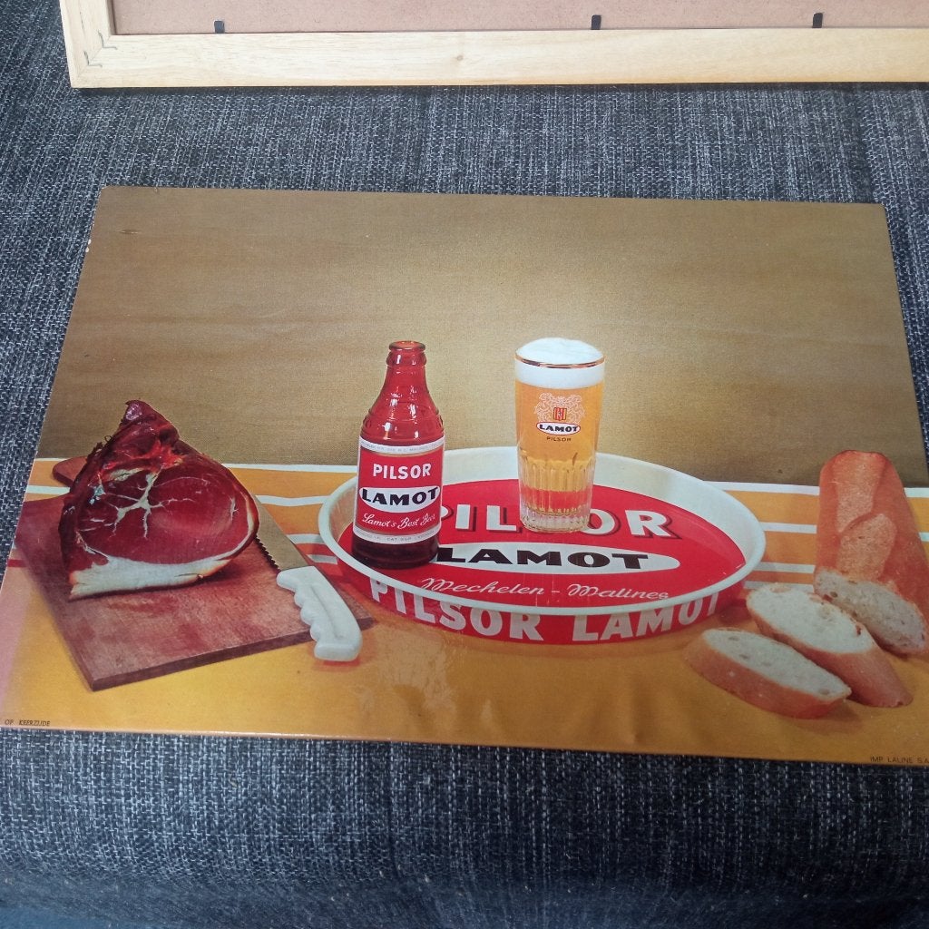 publicité PILSOR LAMOT, Collections, Marques de bière, Enlèvement ou Envoi, Utilisé, Panneau, Plaque ou Plaquette publicitaire