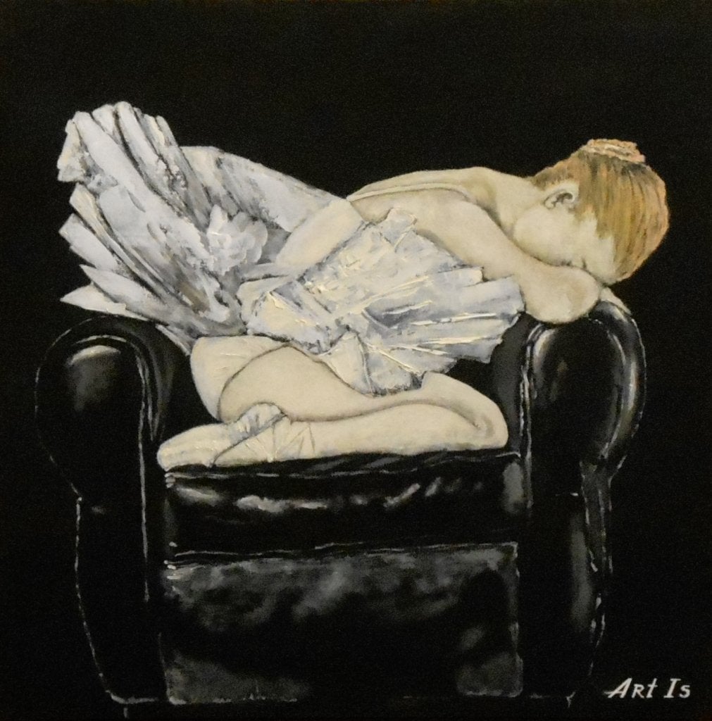 "Ballerina" Schilderij, Ophalen of Verzenden, Olieverf, Handgeschilderd, Portret