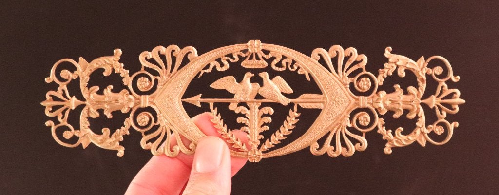 Verguld bronzen sierornament, Ophalen of Verzenden