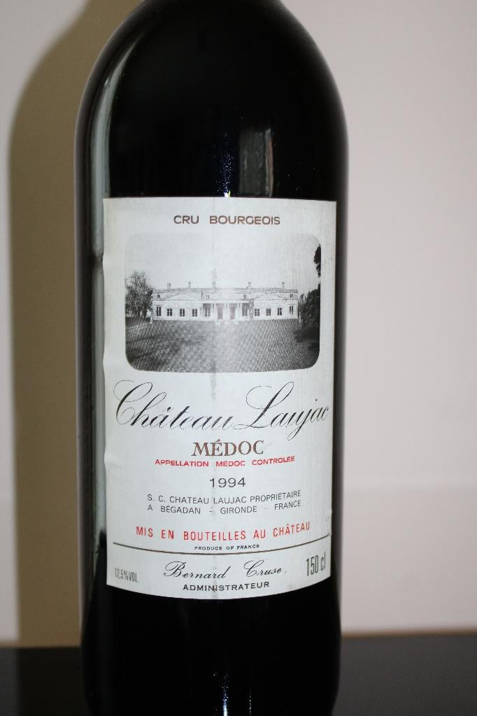 Château Laujac Magnum 1994 Médoc, Ophalen, Frankrijk, Zo goed als nieuw, Rode wijn