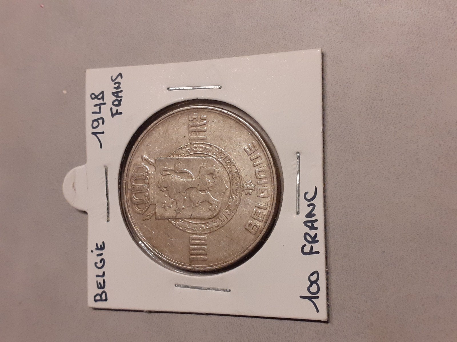 100 Frank, Postzegels en Munten, Ophalen, Zilver