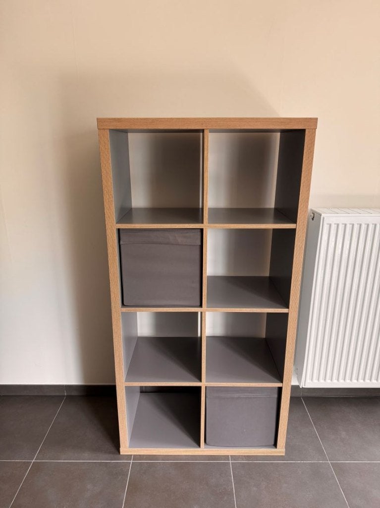 IKEA Boekenkasten / Bookshelf, 25 à 50 cm, Grijs en houtlook, Enlèvement, Utilisé