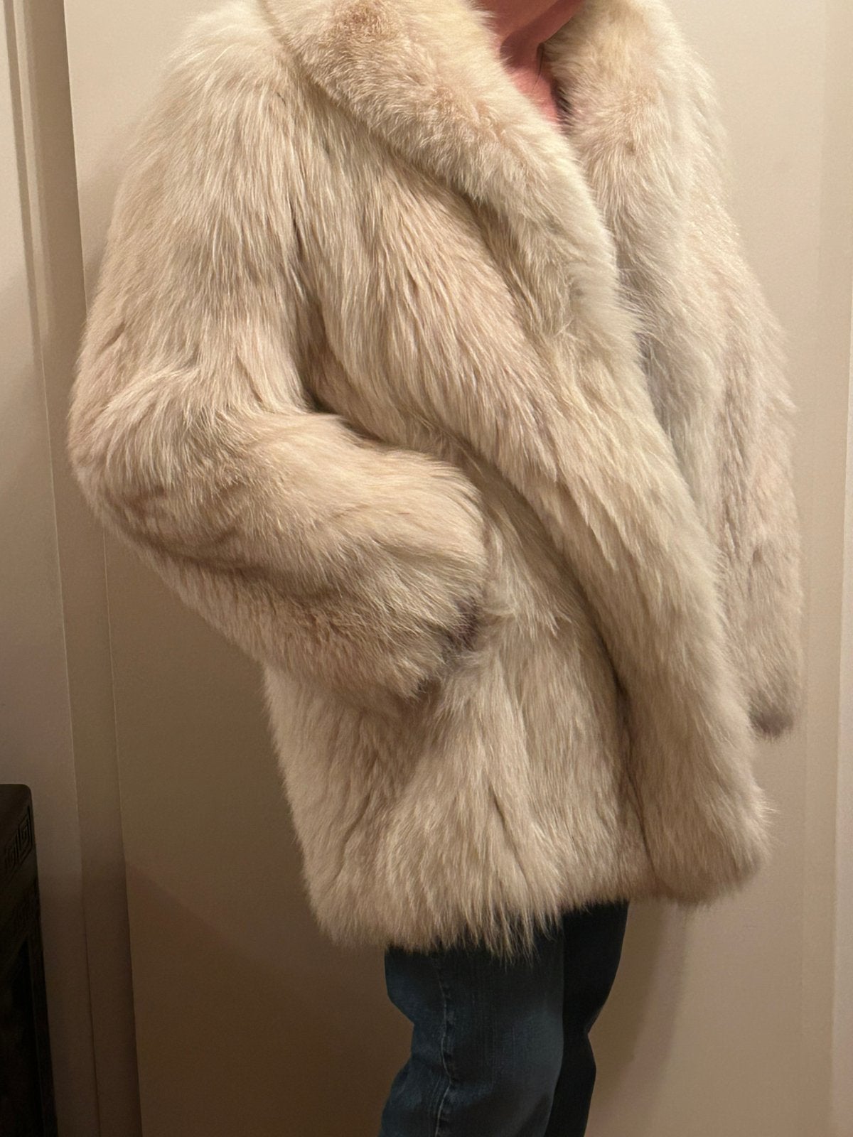 Elegante echte bontjas siberische poolvos, Kleding | Dames, Ophalen of Verzenden, Zo goed als nieuw