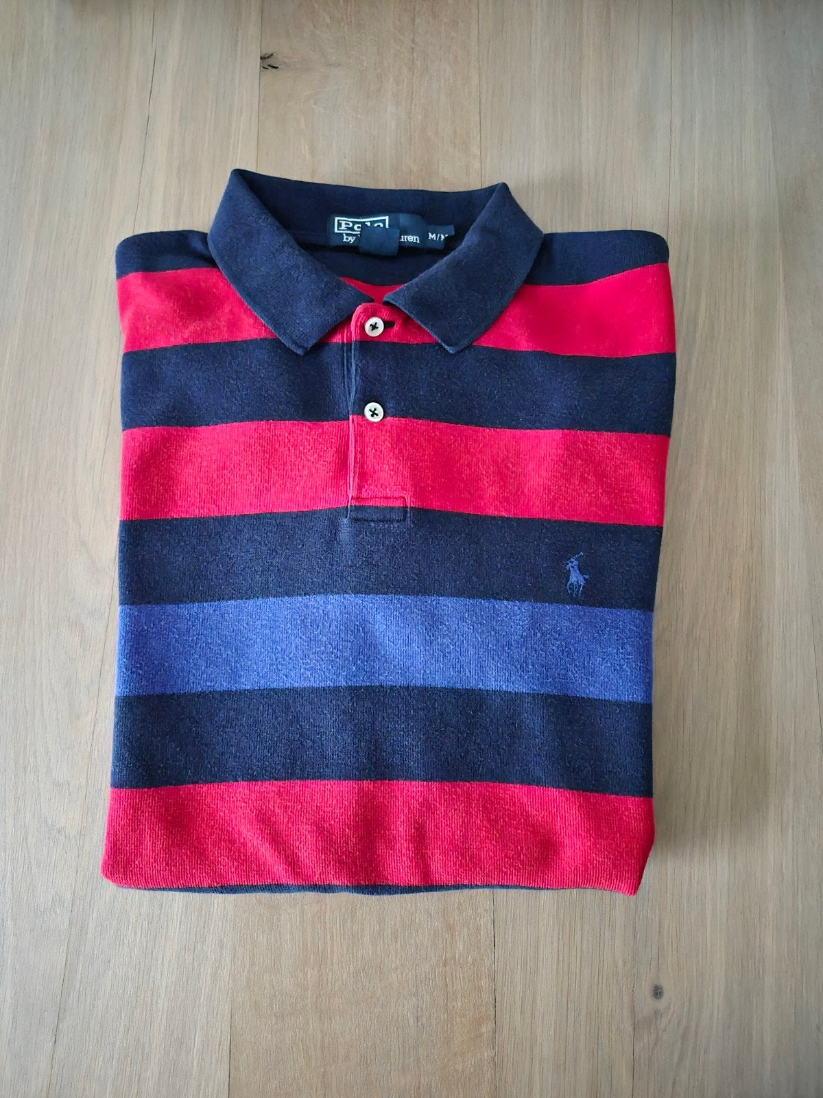 Polo à rayures vintage Ralph Lauren - Taille M, Enlèvement ou Envoi, Comme neuf, Taille 48/50 (M)