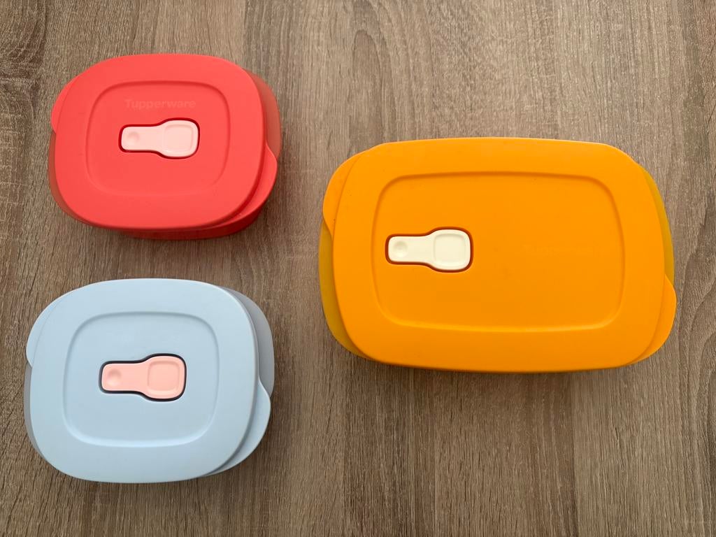 Tupperware Crystalwave microgolf potten, Ophalen, Zo goed als nieuw