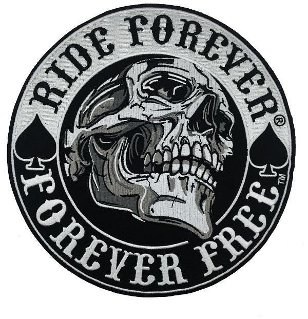 Ride Forever Forever Free biker strijk patch - 90x90mm, Motoren, Ophalen of Verzenden, Nieuw