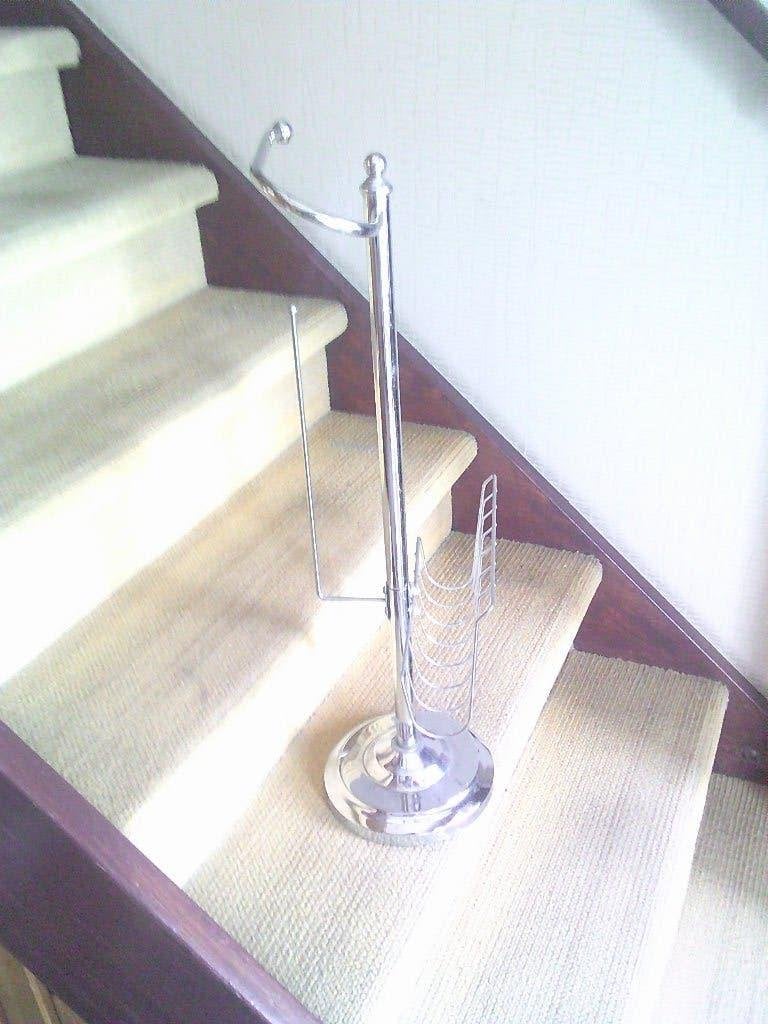 art deco krantenbak in kroom, Ophalen, Metaal, Draaibaar, Art deco