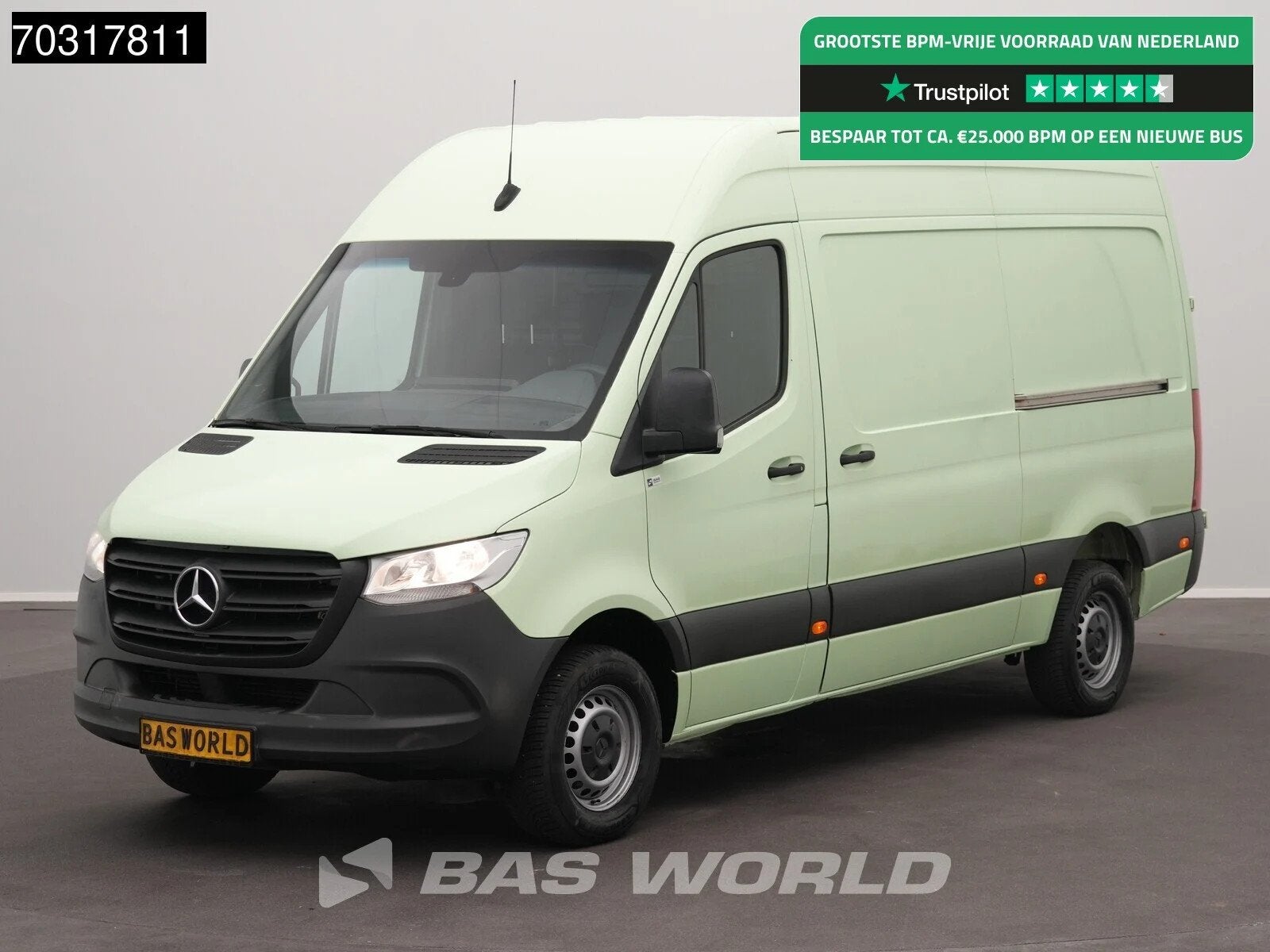 Mercedes Sprinter 319 CDI 3.0L V6 Automaat 2x Schuifdeur L2H, Stof, Gebruikt, Euro 6, 2000 kg