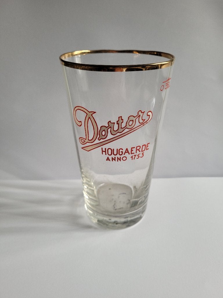 verre à bière émaillé à facettes dortor hougaerden 1753, Enlèvement ou Envoi, Utilisé, Verre ou Verres, Autres marques