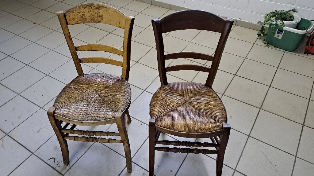 2 rieten stoelen, Huis en Inrichting, Ophalen