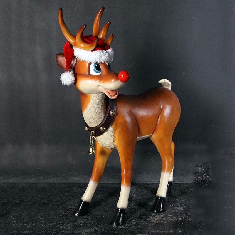 Standing Reindeer – Rendier verlichte Neus Hoogte 115 cm, Ophalen, Nieuw