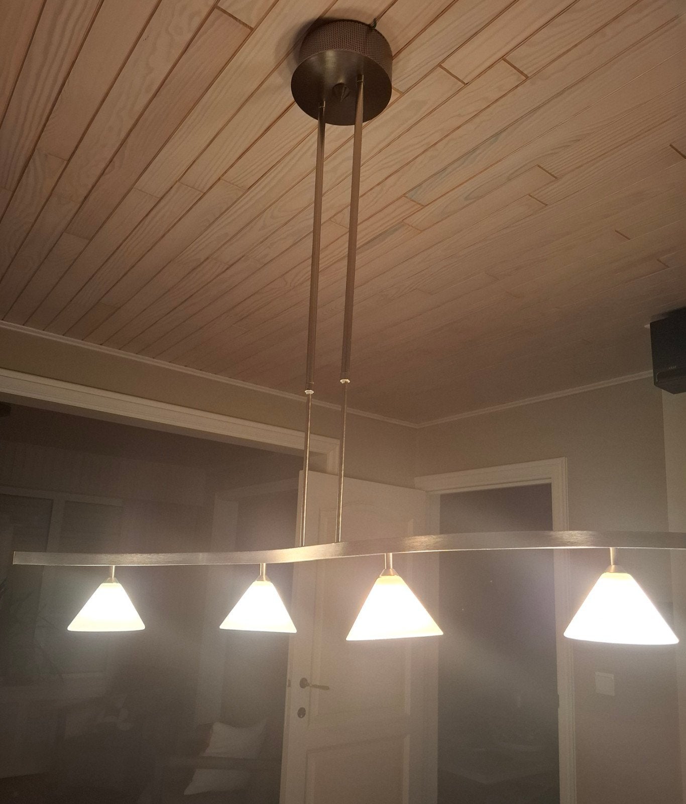 massief inox hanglamp, koopje tot september., Ophalen