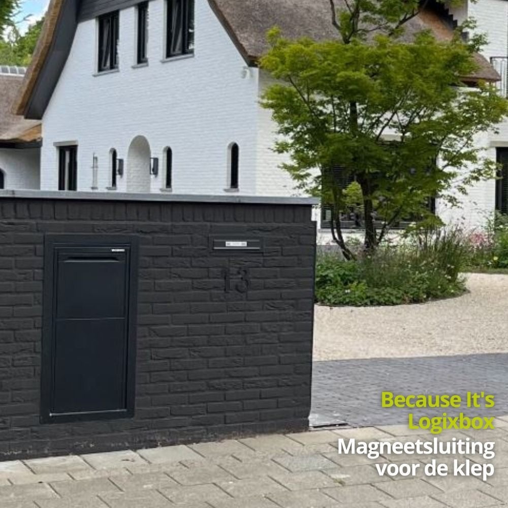 Logixbox - Pakketbrievenbus - Complete set - Inbouw -- ACTIE, Staal, Nieuw, Ophalen of Verzenden, Wandbrievenbus