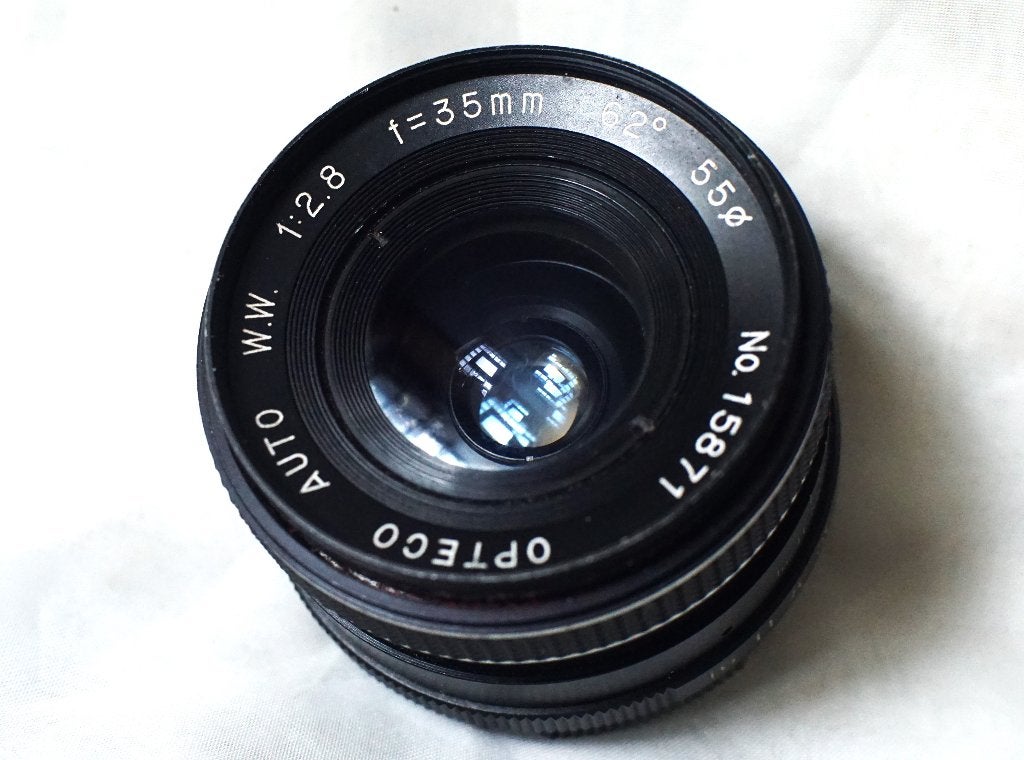 OPTECO 35 mm 2.8 M42 lens + mogelijke adapterring, Audio, Tv en Foto, Fotocamera's Analoog, Gebruikt, Spiegelreflex, Overige Merken