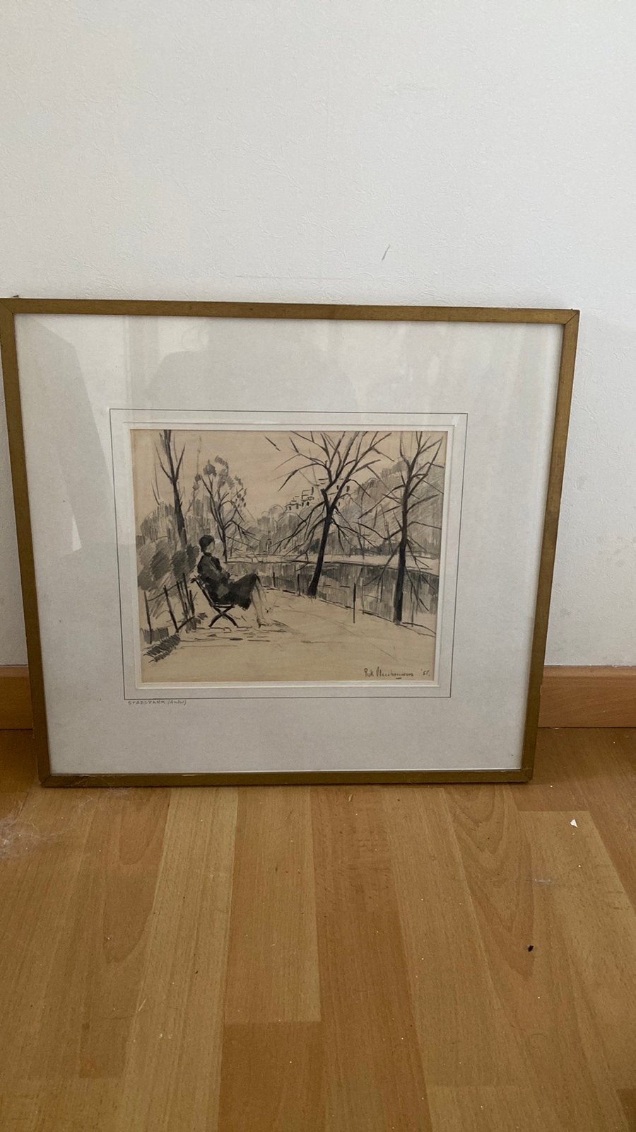 Potloodtekening Rik Vleeshouwers 1955, Antiquités & Art, Art | Dessins & Photographie, Enlèvement