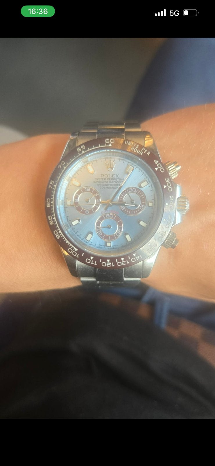 Rollex Dayttona, Ophalen