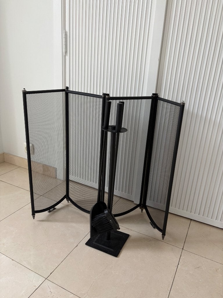 Ensembles d'Outils de Cheminée et un panneau par-feu, Ophalen