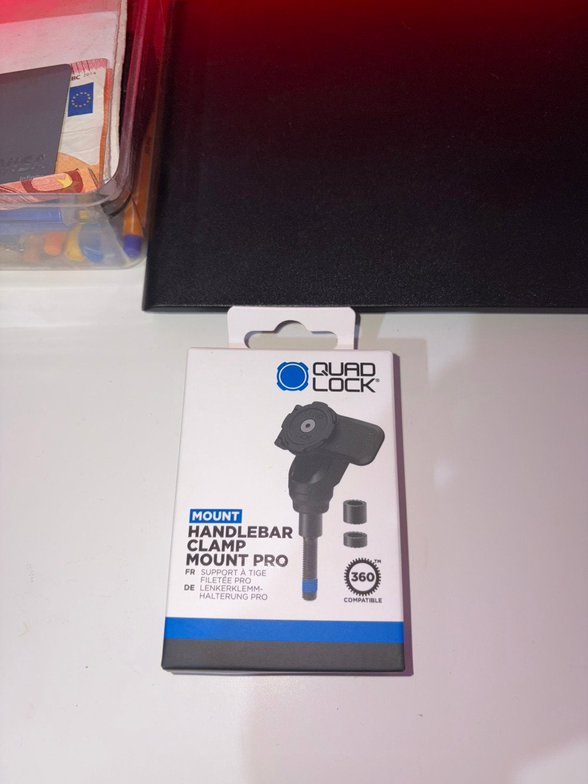 (Neuf) Quad Lock Handlebar Clamp Mount PRO, Enlèvement
