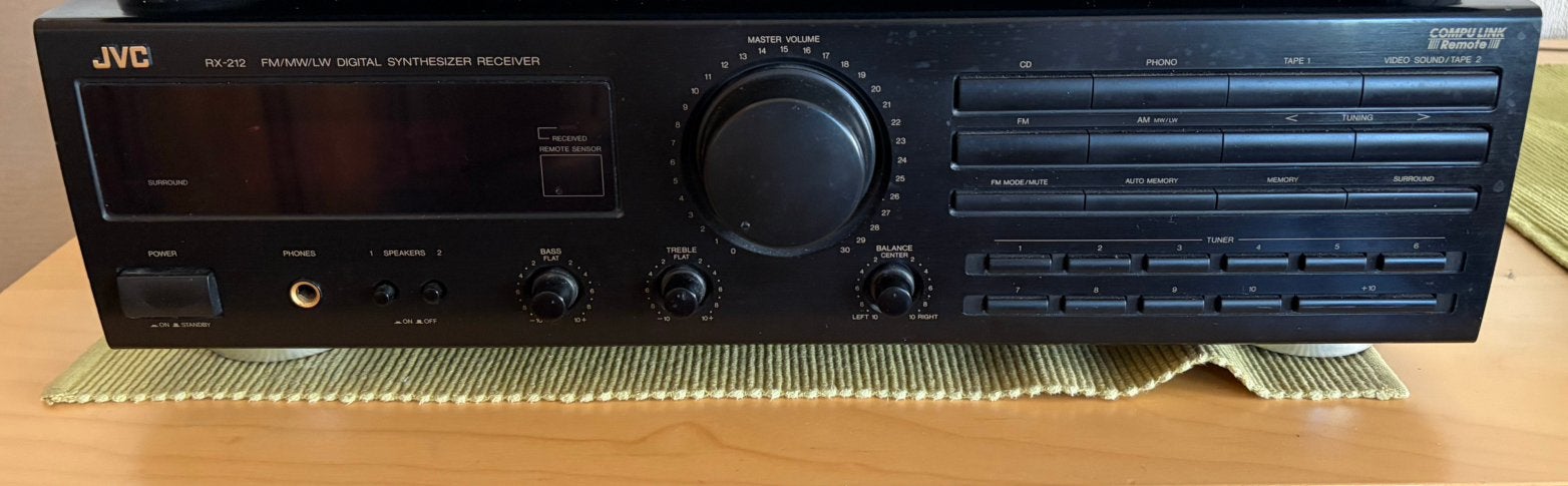 JVC RX-212 Stereo Receiver, Enlèvement, Comme neuf, Stéréo, JVC