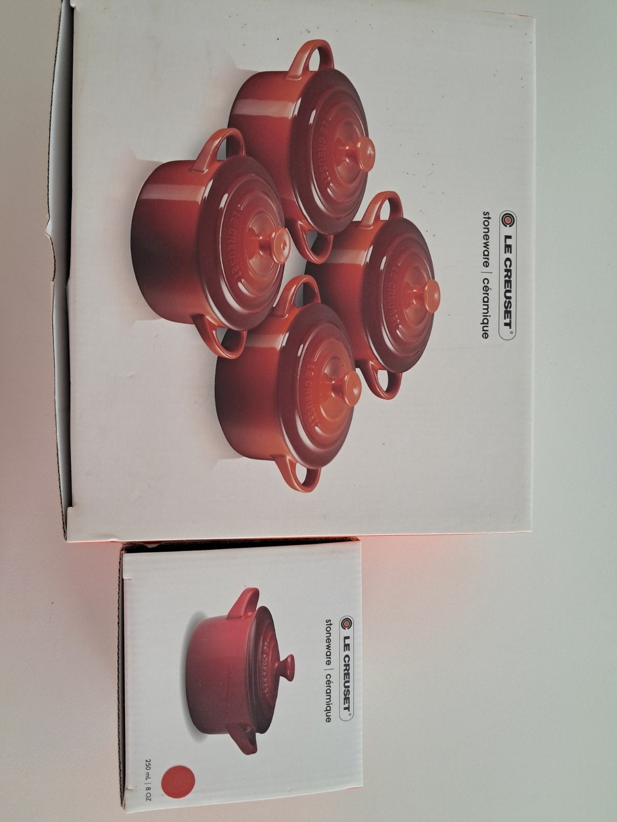 Le creuset mini cocotte rood, Overige typen, Nieuw, Steen/keramiek, Rood