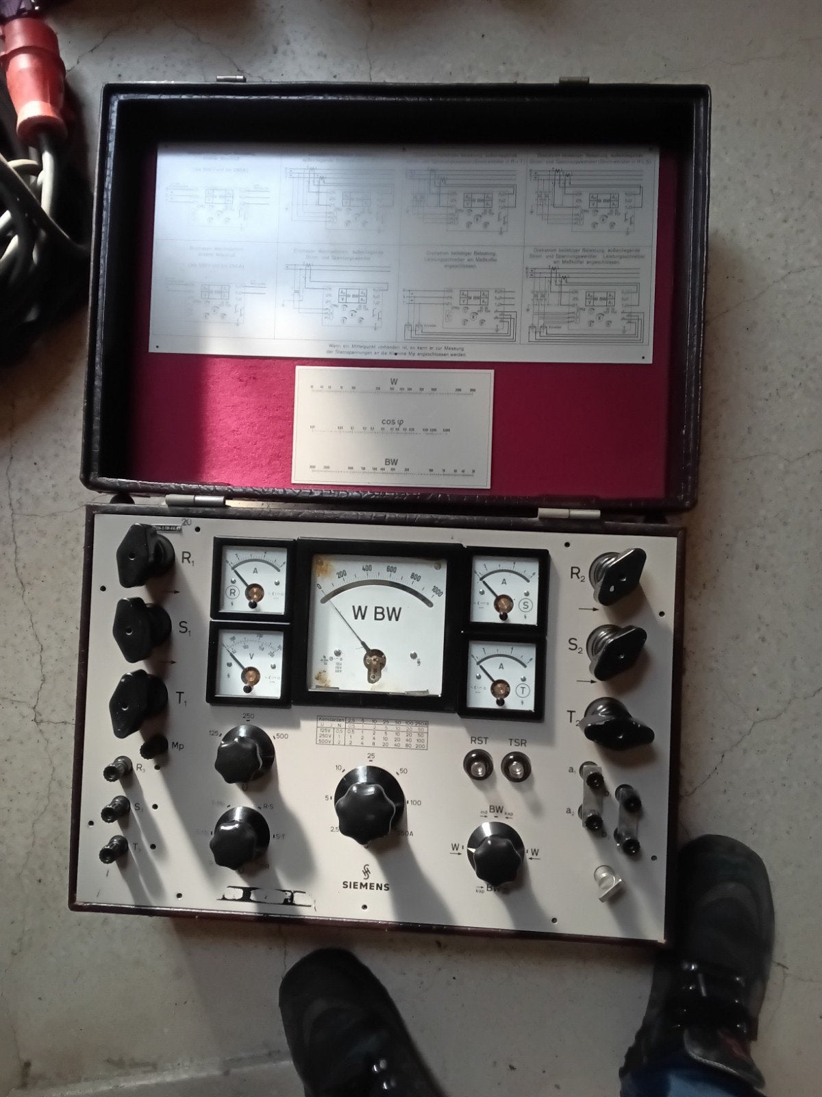 Vintage Siemens vermogenmeetset, Bricolage & Construction, Enlèvement ou Envoi, Utilisé