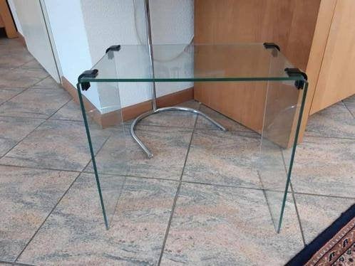 Glazen bijzettafel, Huis en Inrichting, Ophalen, Minder dan 45 cm, Minder dan 55 cm, Gebruikt