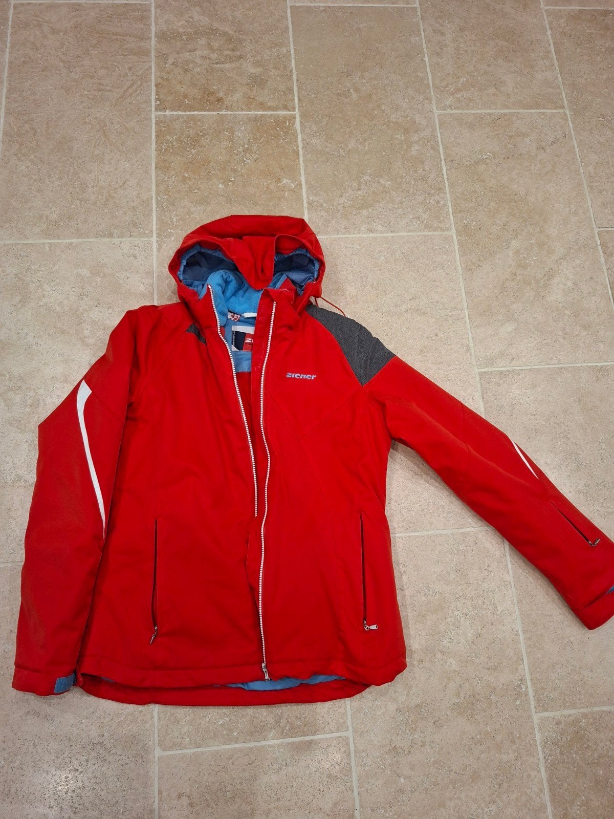 Veste de ski Ziener Rouge Taille 42 - S, Kleding | Heren, Ophalen of Verzenden, Rood